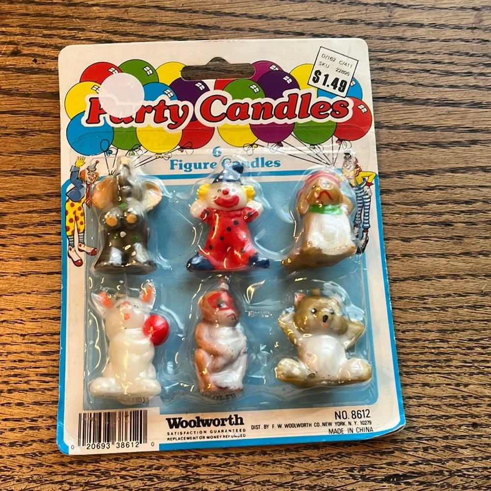 Vintage Woolworth Party Candles Animal Figures
